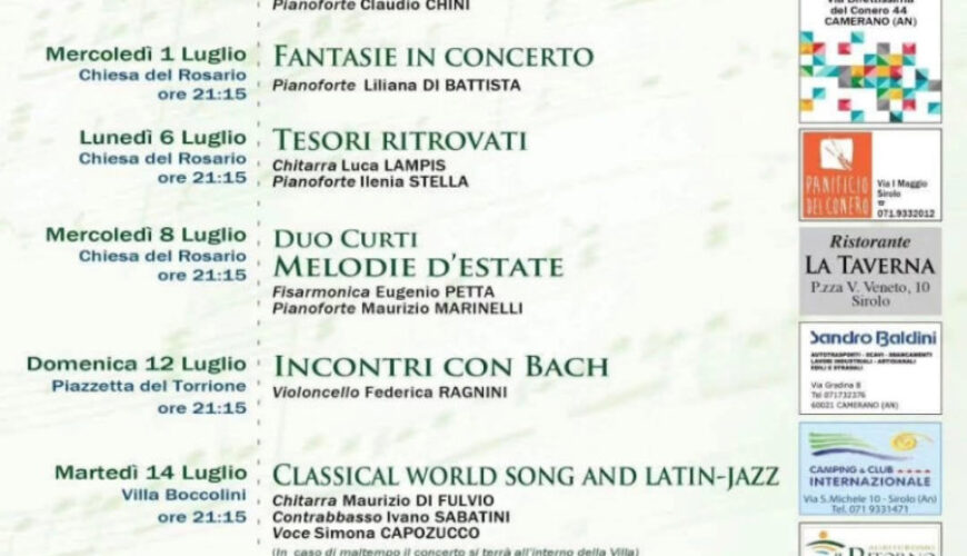 Sirolo in musica 2026