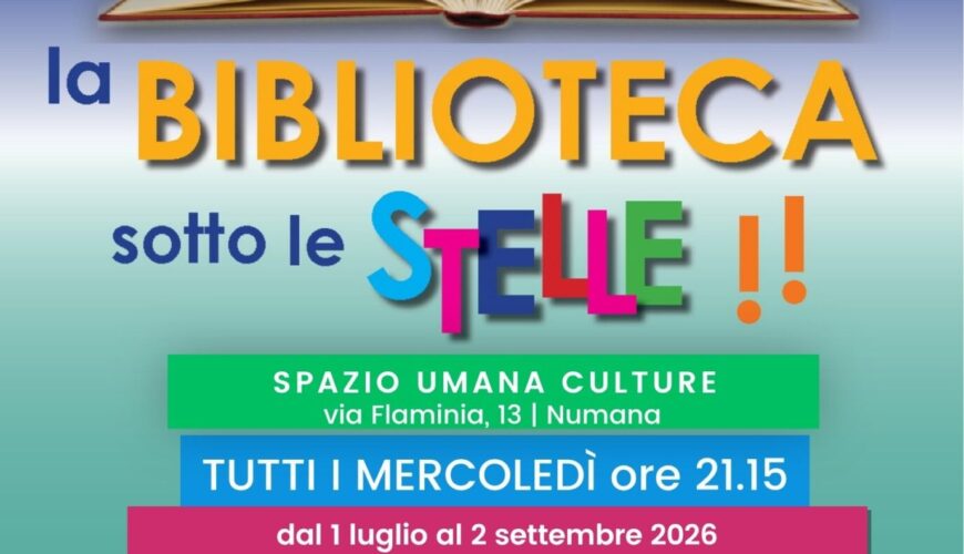 Locandina biblioteca sotto le stelle 2026