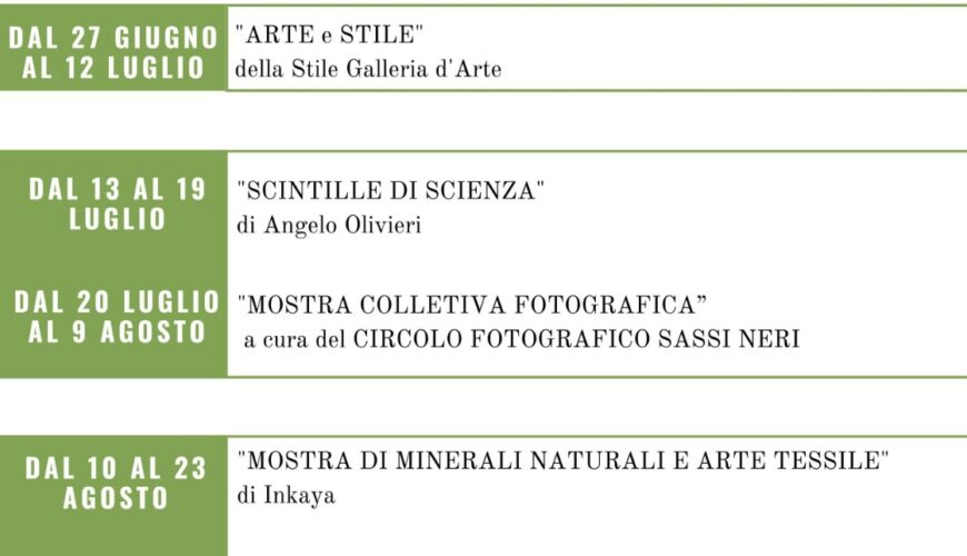 Mostre arte estate 2026 locandina