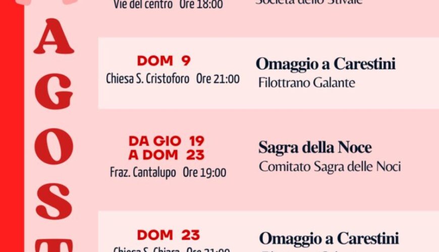 Sagra della Noce 2026 a Filottrano